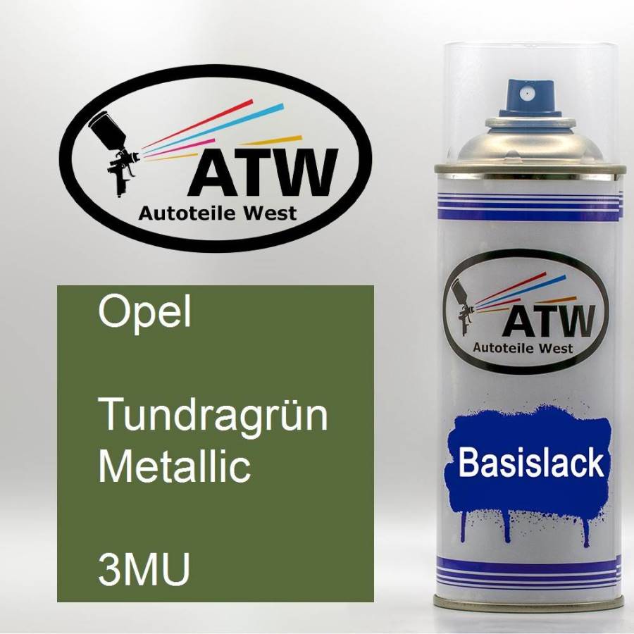 Opel, Tundragrün Metallic, 3MU: 400ml Sprühdose, von ATW Autoteile West.